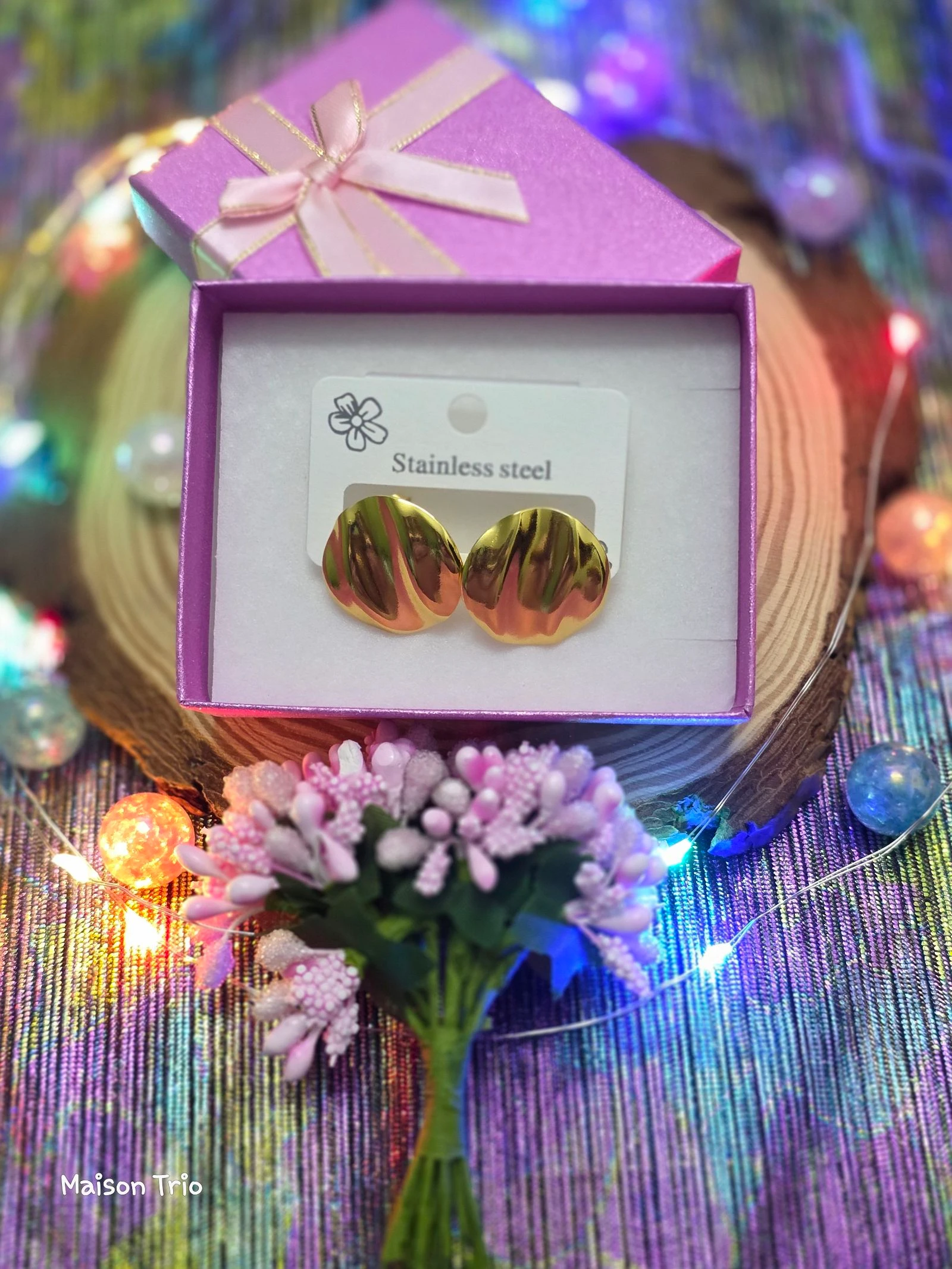 Stainless steel earrings🌸 – photo 3